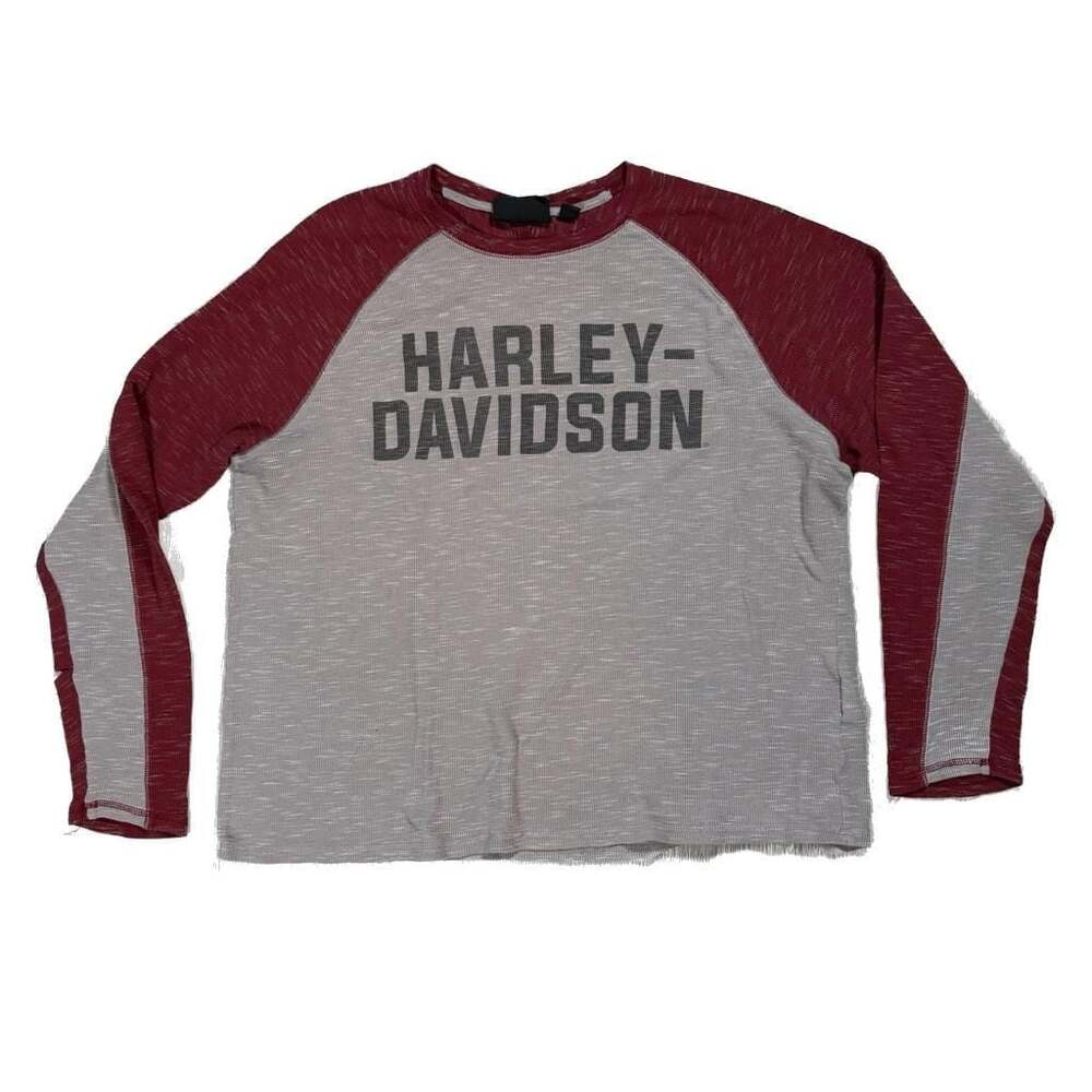 Harley-Davidson Men's Size L Long Sleeve Thermal Raglan Shirt